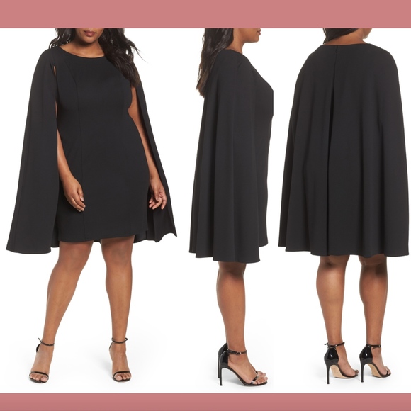 Adrianna Papell Dresses & Skirts - NEW Adrianna Papell Cape Sheath Dress in Black